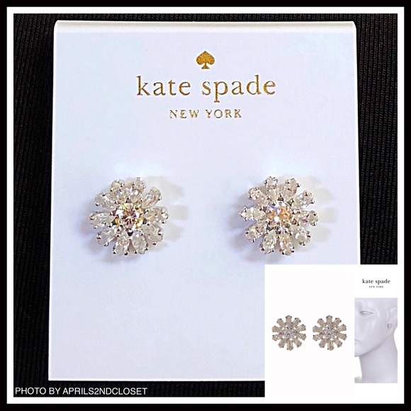 kate spade Jewelry - KATE SPADE CRYSTAL PAVE BOUQUET STUD EARRINGS